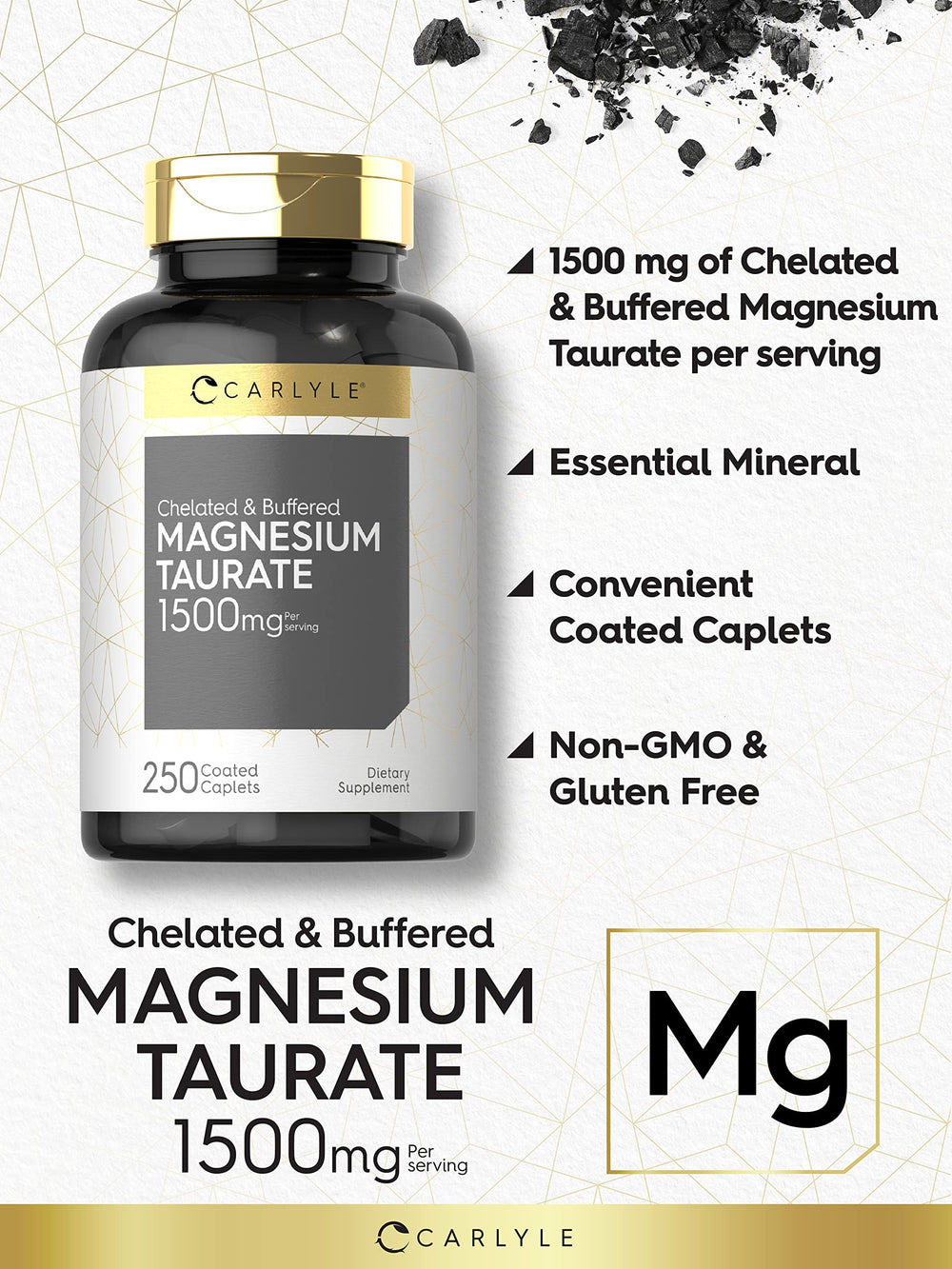 Buffered chelated magnesium taurate capsules