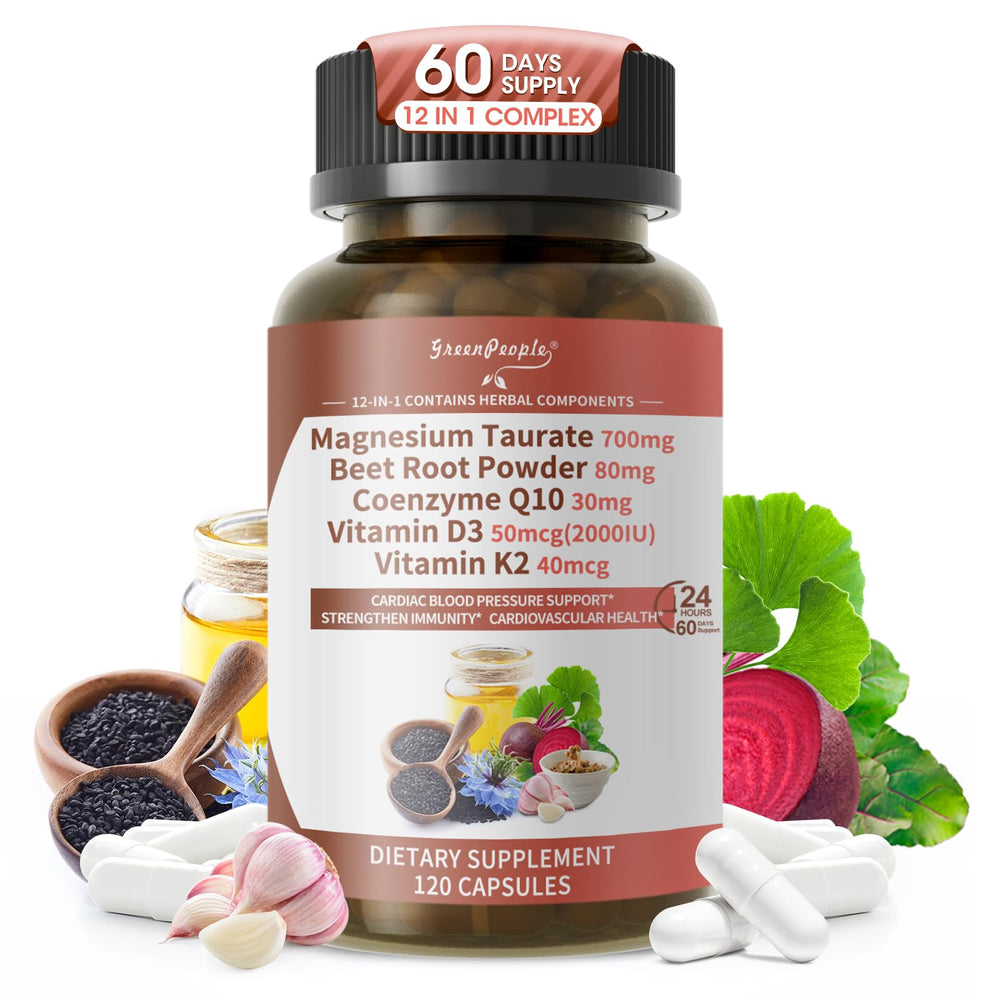 Magnesium Taurate 12-in-1 capsules with beet root and CoQ10