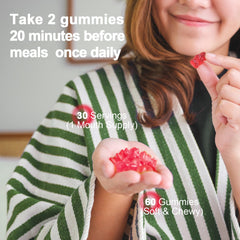 Vegan-friendly, gluten-free, non-GMO gummies packaging