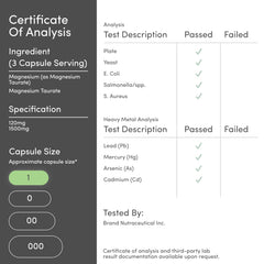 Usage directions for Magnesium Taurate supplement