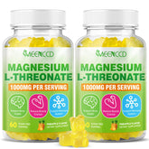 Bottle of Magnesium L-Threonate Gummies with pineapple flavor on a white background