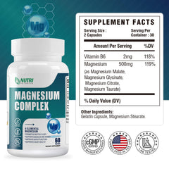 Magnesium glycinate, citrate, malate and taurate blend
