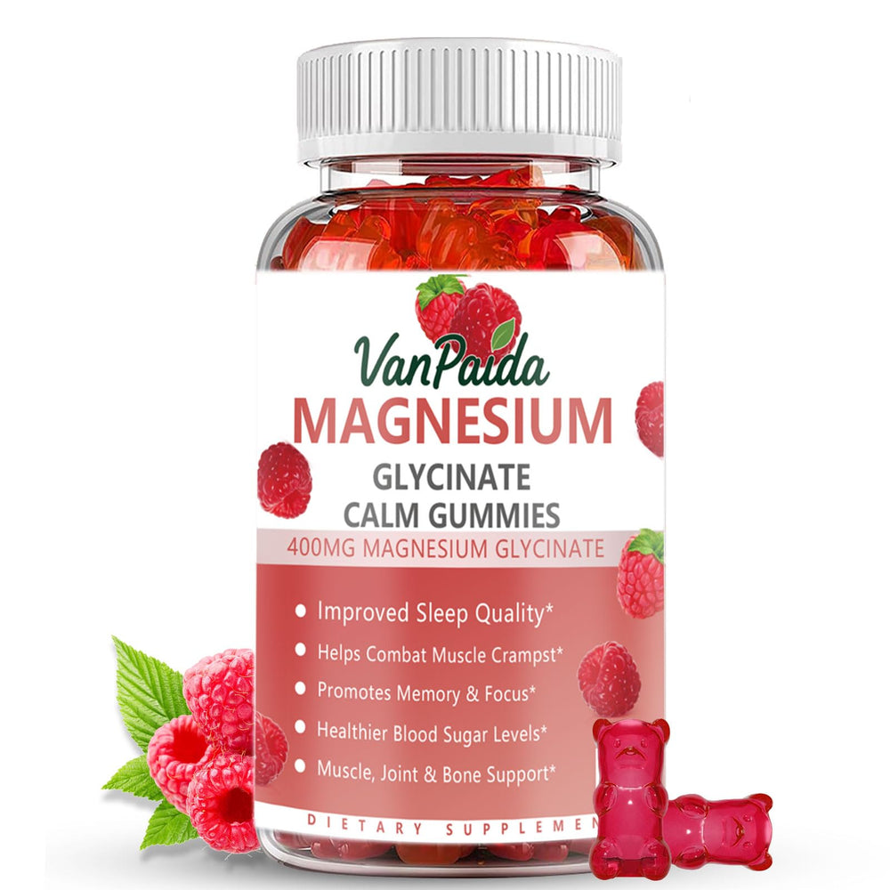 Hero image: Magnesium Glycinate 400mg Gummies bottle