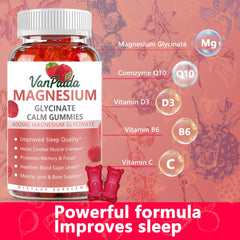 Gummies labeled as sleep aid with high-absorption magnesium