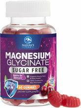 Bottle of Magnesium Glycinate Gummies with grape flavor.