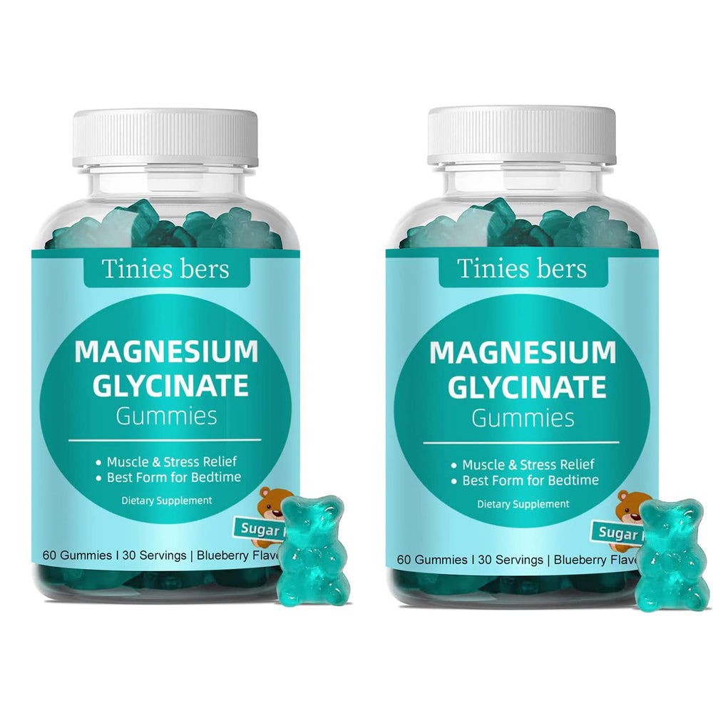 Bottle of Tinies bers Magnesium Glycinate Gummies 500mg 120 count