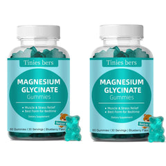 Bottle of Tinies bers Magnesium Glycinate Gummies 500mg 120 count