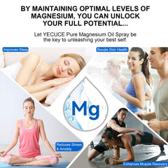 Person applying magnesium oil spray to skin