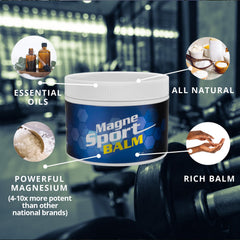 Close-up of MagneSport balm with essential oils and botanicals