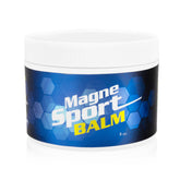 Front view of MagneSport topical magnesium balm 8oz jar