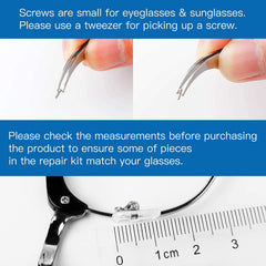 Curved tweezer handling tiny screws