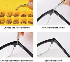 Nose pads and curved tweezers in kit