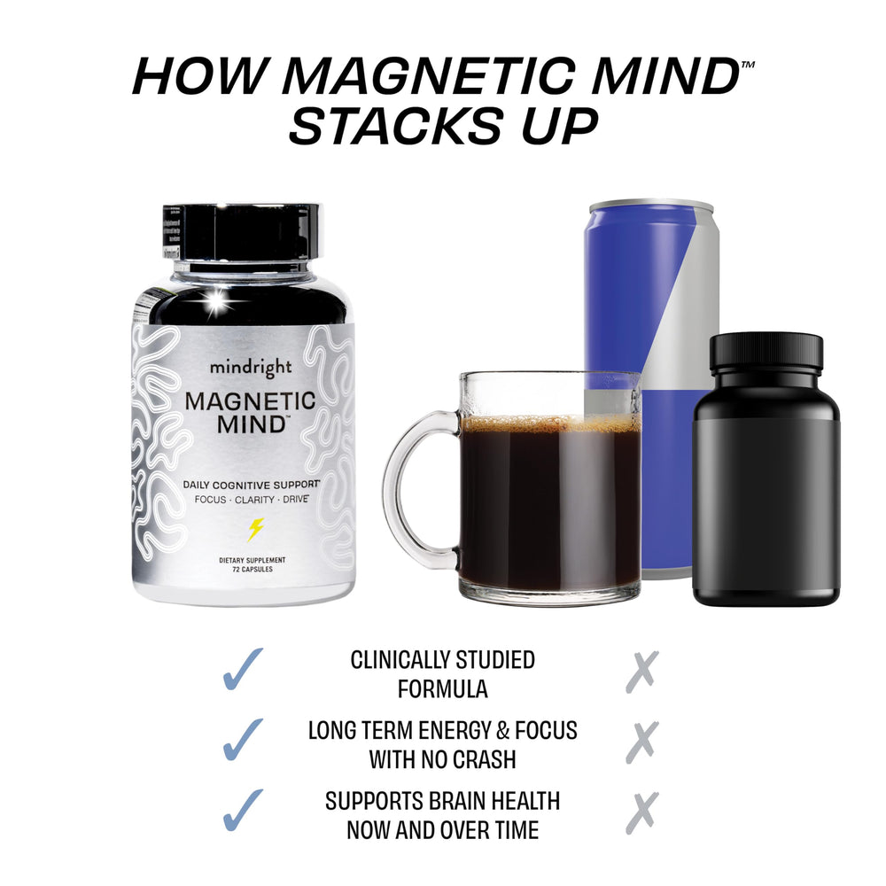 Person focused and energized after taking Magnetic Mind