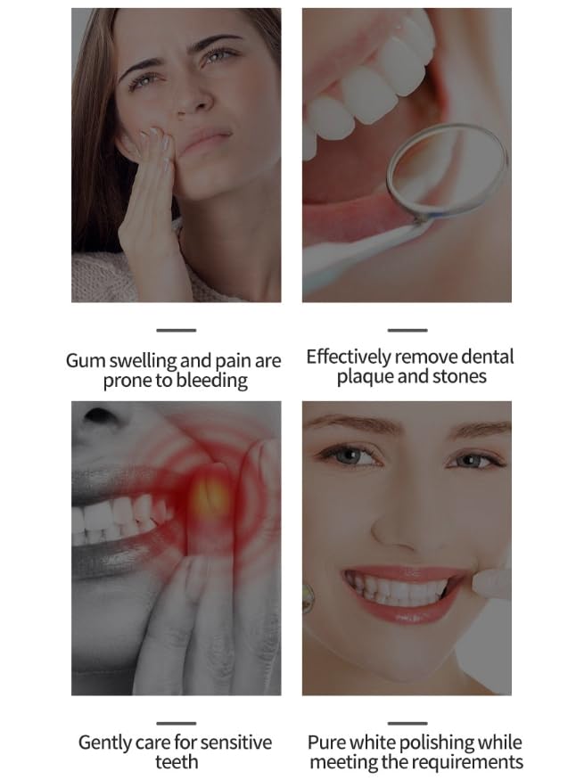 Close-up of white toothbrush brush heads