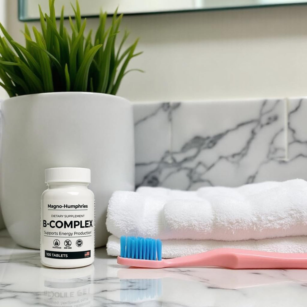 Close-up of B vitamin ingredients list