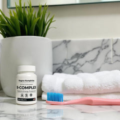 Close-up of B vitamin ingredients list