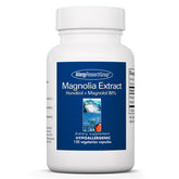 Magnolia extract bottle labeled for Stress & Sleep Support with honokiol and magnolol