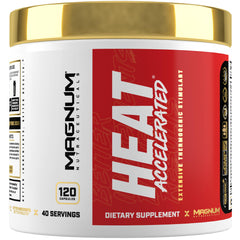 Close-up of Heat Accelerated bottle label