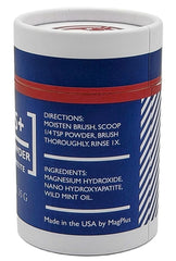 Close-up of MagPlus+ Mint toothpowder texture