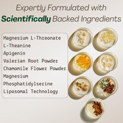 Apigenin, L-Theanine, Chamomile and Valerian ingredients
