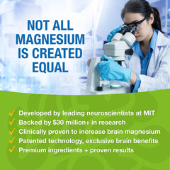 Magtein capsules poured into hand indicate easy daily dose routine.