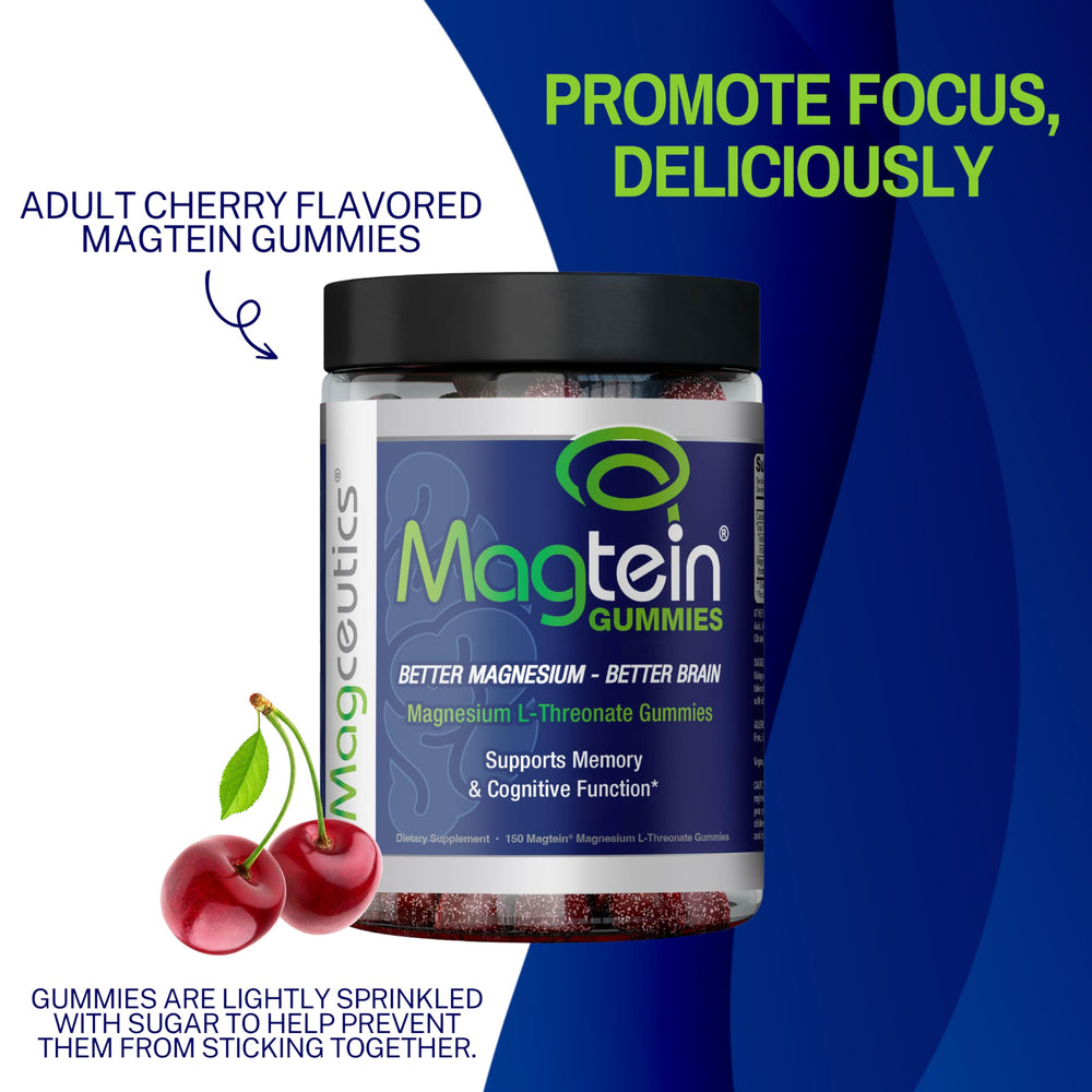 Person taking Magtein Gummies for brain support