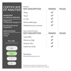 Magnesium L-Threonate Magtein product imagery