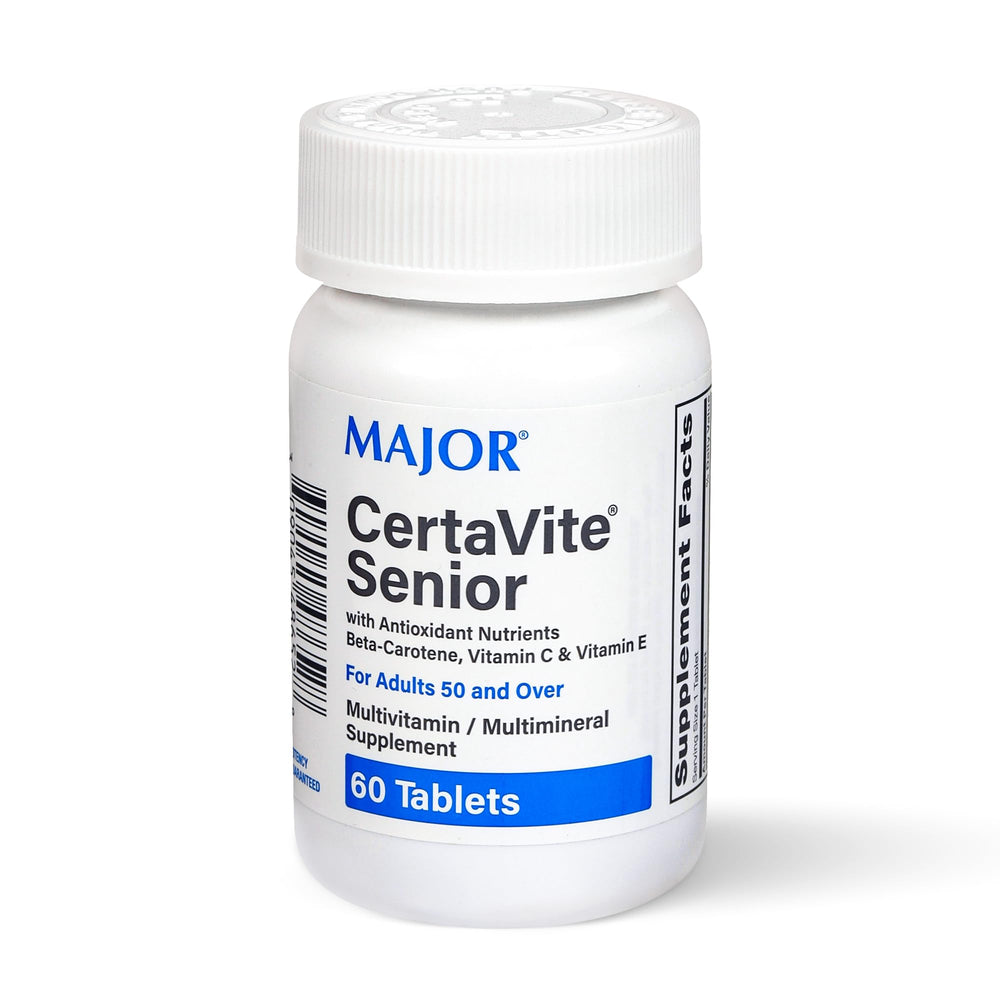 Front view of MAJOR CertaVite Senior Multivitamin bottle