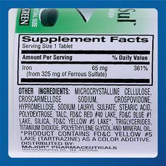 Package of Major Ferosul Ferrous Sulfate - 100 tablets