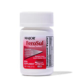 Major Ferosul ferrous sulfate 325mg iron tablets bottle — 100 count
