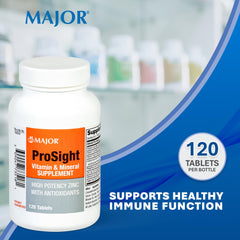 Close-up of MAJOR ProSight bottle label