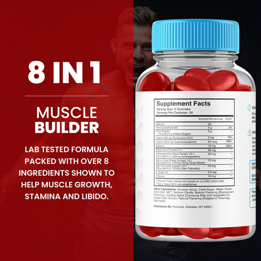 Serving suggestion: gummies in a glass with a healthy lifestyle