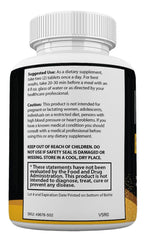Supplement Facts panel for Male's Growth 120 tablets