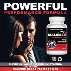 MaleMax Malemax Perform label detail highlights purity and ingredients