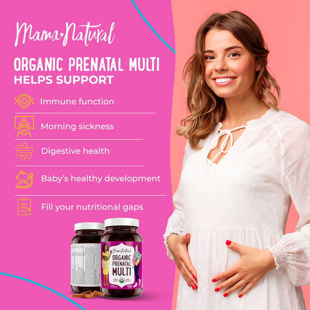 Close-up of One A Day prenatal formula for vegan moms