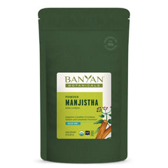 Banyan Botanicals Manjistha Powder jar with label