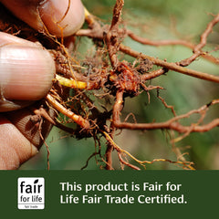 Fair for Life Fair Trade certification seal on packaging