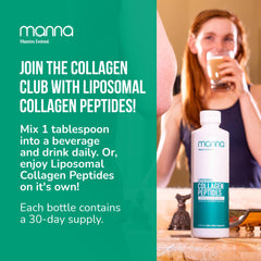 16oz bottle with product label highlighting grass-fed collagen