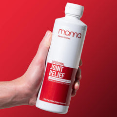 Manna Vitamins Evolved Liposomal Joint Relief bottle on a white background