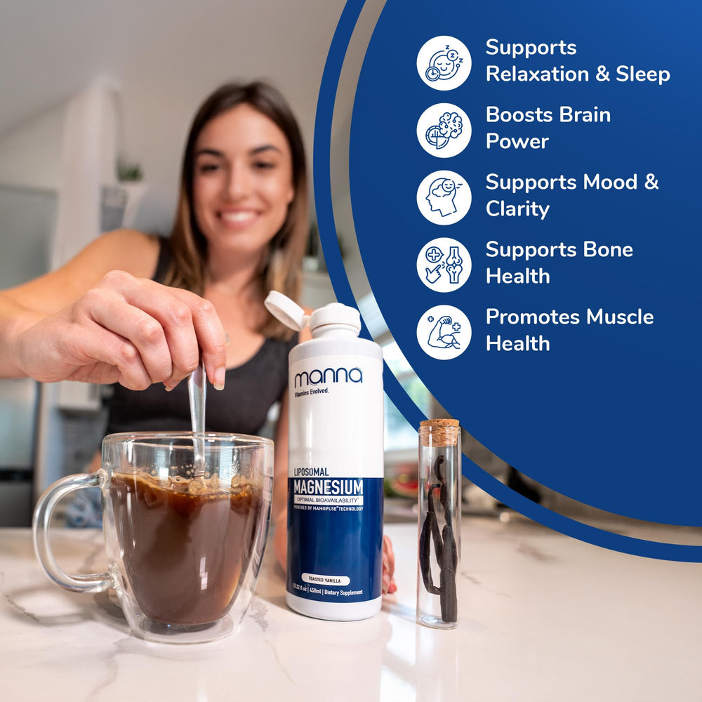 Relaxation and sleep support with magnesium glycinate liquid