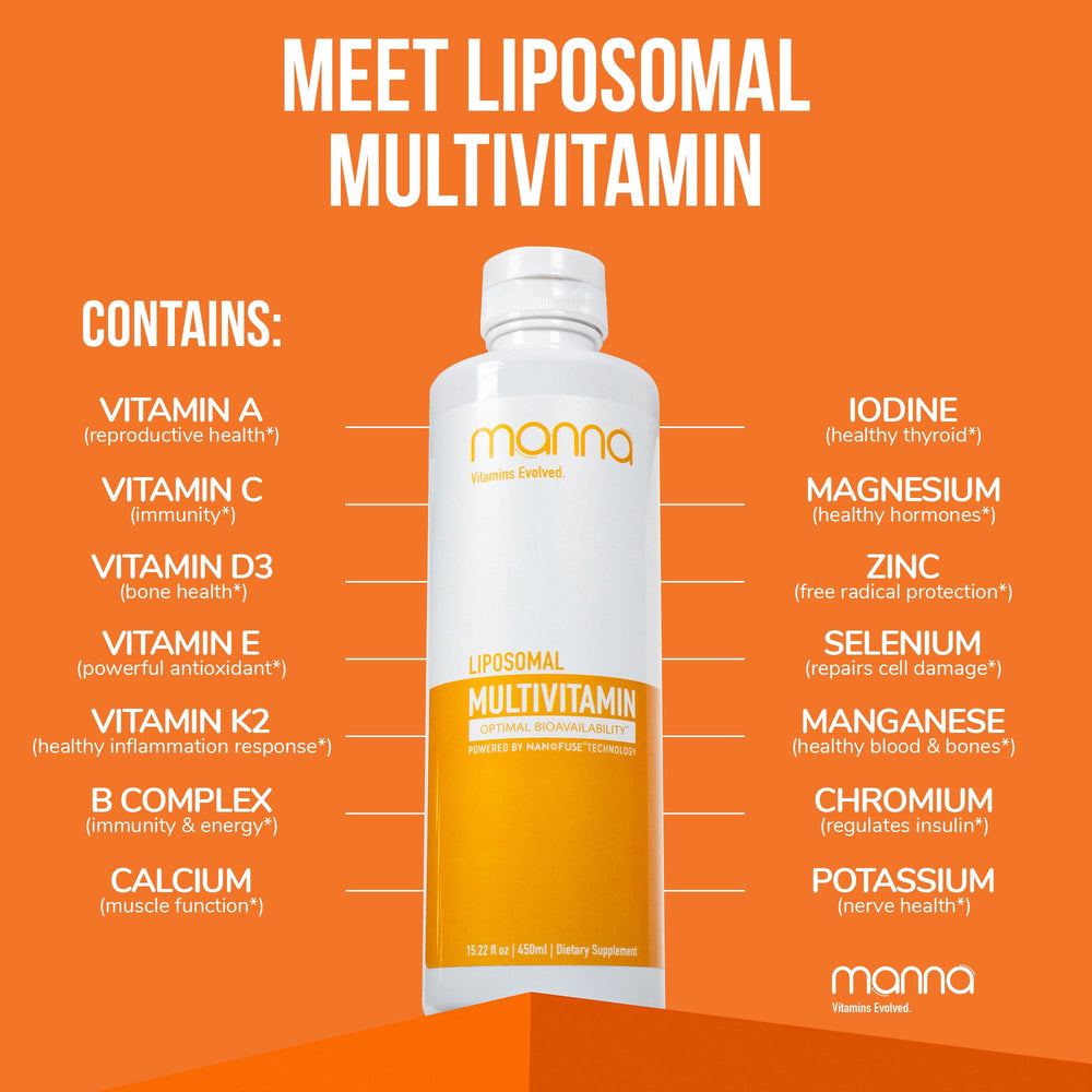 Ingredients list for Manna Vitamins Evolved Liposomal Multivitamin