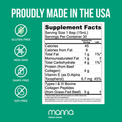 Close-up of collagen label highlighting 5000mg per serving