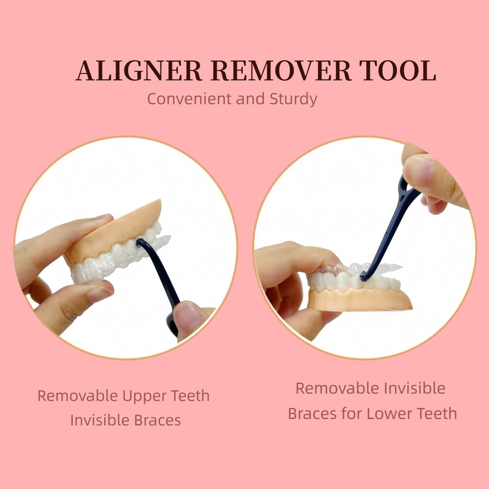 Ergonomic anti-slip handle design of the aligner remover tool
