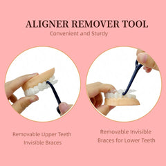 Ergonomic anti-slip handle design of the aligner remover tool