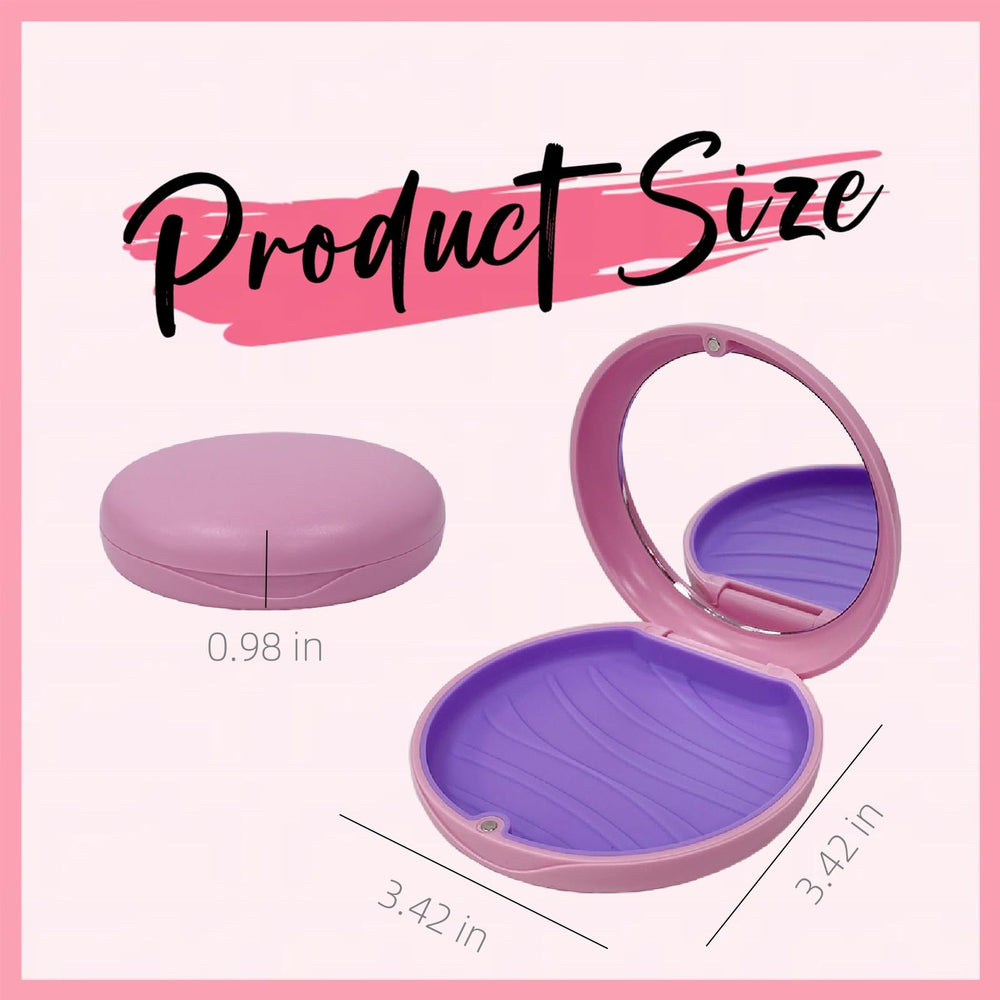 Two-pack set: pink-purple and purple-green aligner cases