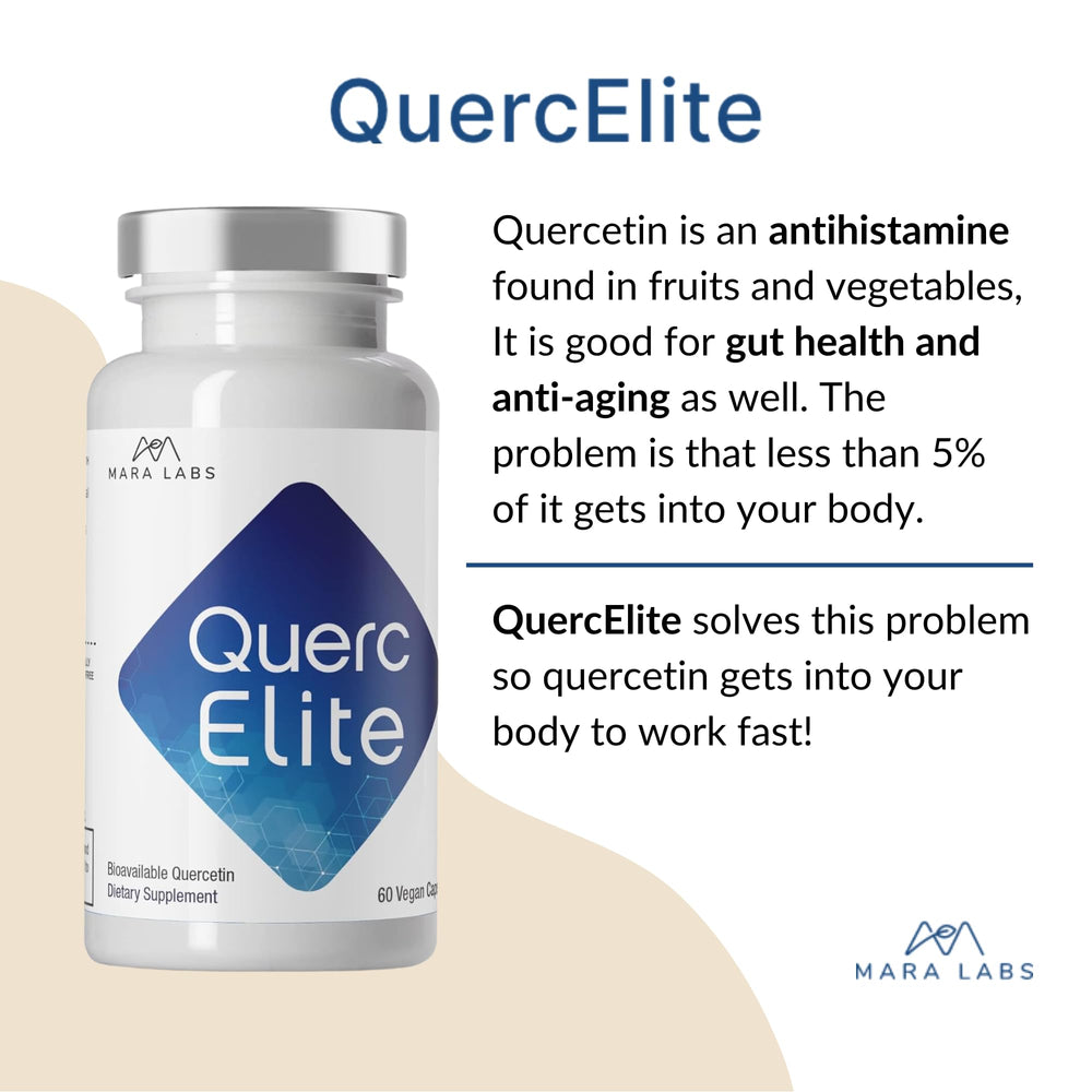QuercElite packaging showcasing USA-made claim