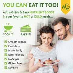 Visual of glowing skin, hair and nails benefits