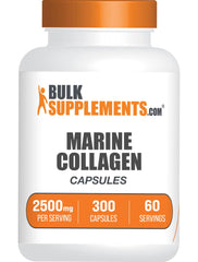 BulkSupplements Marine Collagen Capsules bottle on white background