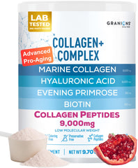 Pomegranate flavor marine collagen powder 9.7oz tub