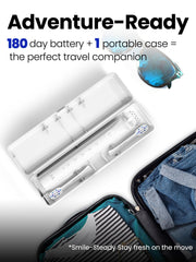 Travel case included with Marlincare electric toothbrush